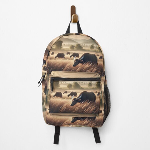 Item preview, Serenity in the Fields: Buffalo Grazing in Peaceful Harmony designed and sold by Meta2Physical.