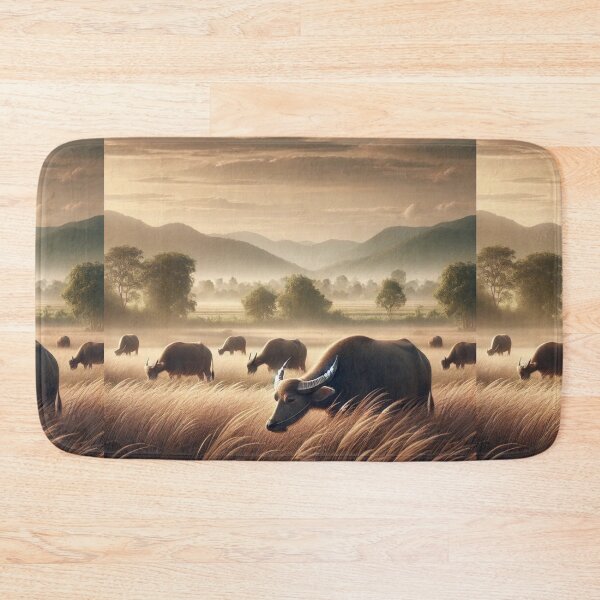 Item preview, Serenity in the Fields: Buffalo Grazing in Peaceful Harmony designed and sold by Meta2Physical.