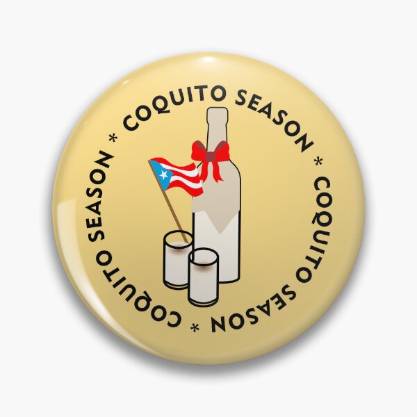 Item preview, Puerto Rico Coquito Season Circle Black Boricua Christmas Eggnog Flag designed and sold by byDarling.