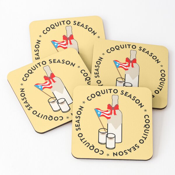 Item preview, Puerto Rico Coquito Season Circle Black Boricua Christmas Eggnog Flag designed and sold by byDarling.