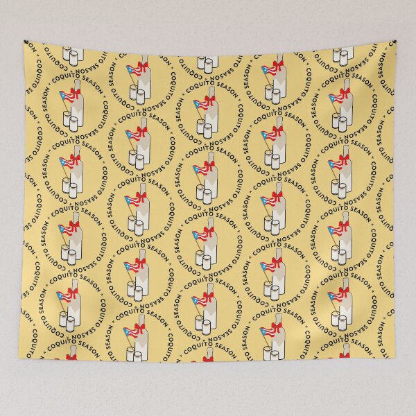 Item preview, Puerto Rico Coquito Season Circle Black Boricua Christmas Eggnog Flag designed and sold by byDarling.