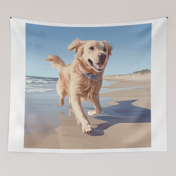Item preview, Golden Retriever Running at the Beach designed and sold by Christian Weiss.