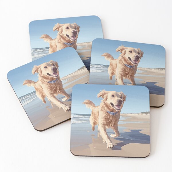 Item preview, Golden Retriever Running at the Beach designed and sold by Christian Weiss.