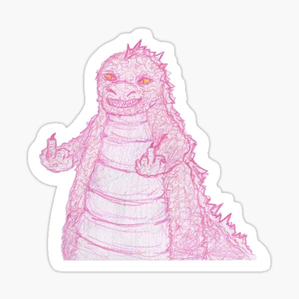 Vista previa del artículo con la obra «Godzilla», diseñado y vendido por Pleepis.