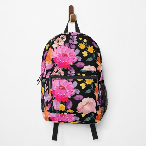 Item preview, Blush Pink Watercolor Floral Symphony – Blooming Elegance BG Black designed and sold by whereisOlga_.