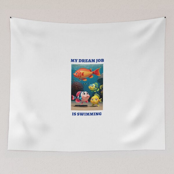 Item preview, My dream job is swimming t-shirt top shirt designed and sold by OAKDEN.