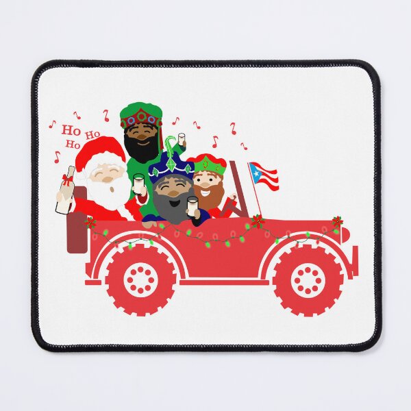 Item preview, Puerto Rico Chinchorreo Christmas Santa Claus Three Kings Coquito Red Car Boricua Flag designed and sold by byDarling.