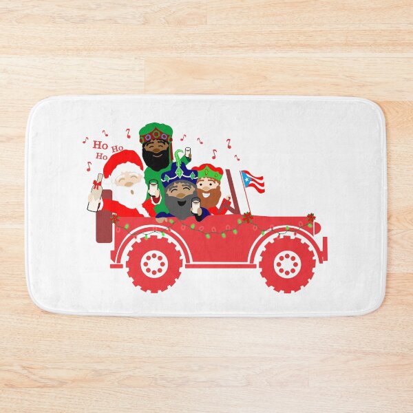 Item preview, Puerto Rico Chinchorreo Christmas Santa Claus Three Kings Coquito Red Car Boricua Flag designed and sold by byDarling.