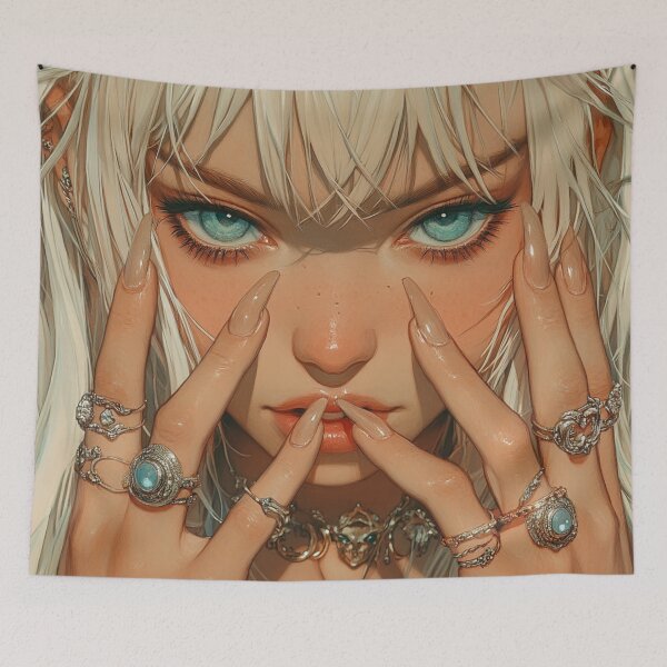 Item preview, Blonde Anime Girl designed and sold by CursedbyLilith.