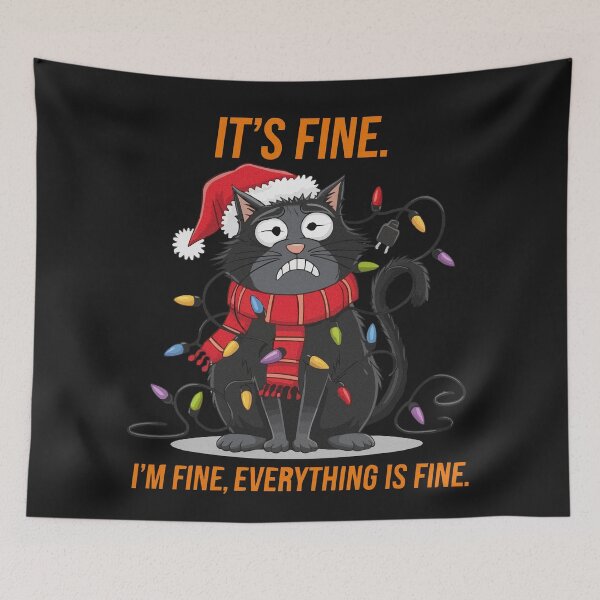 Item preview, Stressed Christmas Cat designed and sold by RebeccaRe.
