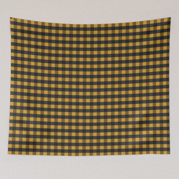 Item preview, Plaid Cottage Halloween Gingham Yellow Black designed and sold by susycosta.