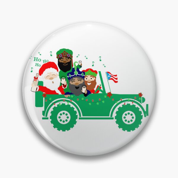 Item preview, Puerto Rico Chinchorreo Christmas Santa Claus Three Kings Coquito Green Car Boricua Flag designed and sold by byDarling.