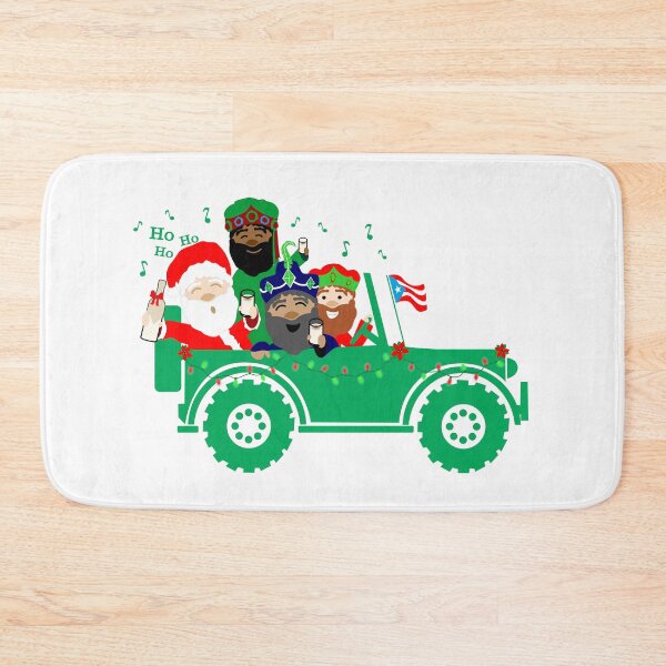 Item preview, Puerto Rico Chinchorreo Christmas Santa Claus Three Kings Coquito Green Car Boricua Flag designed and sold by byDarling.