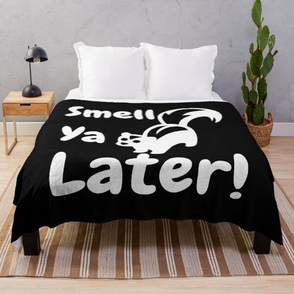 Item preview, Smell Ya Later! Cute Skunk Pun White And Black designed and sold by PMCreative.