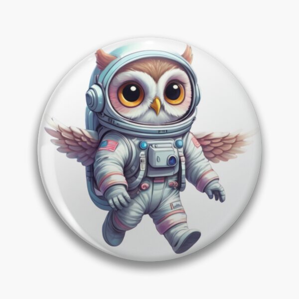 Item preview, Cute cartoon astronaut owl floating in space designed and sold by jean-nicolas.