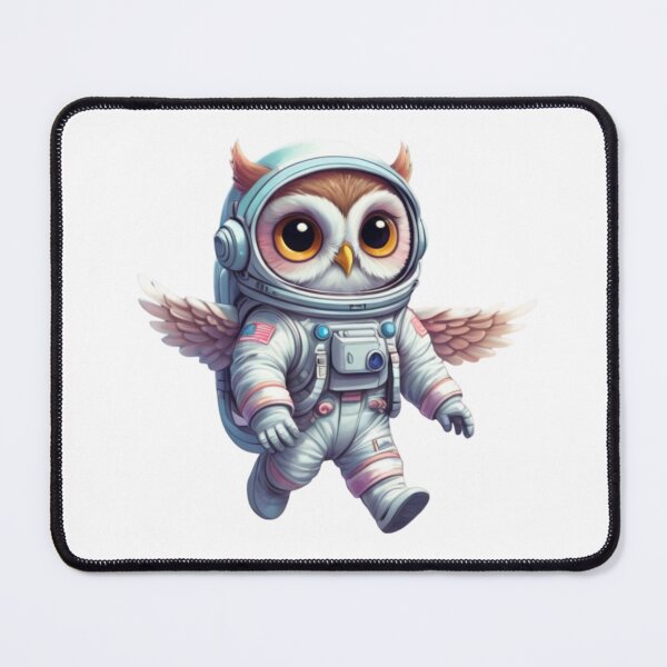 Item preview, Cute cartoon astronaut owl floating in space designed and sold by jean-nicolas.