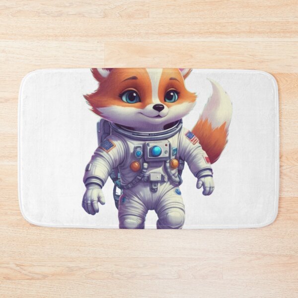 Item preview, Cute cartoon astronaut fox floating in space designed and sold by jean-nicolas.