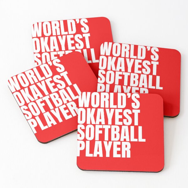 Item preview, World's Okayest Softball Player - White designed and sold by Cutsandsparks.