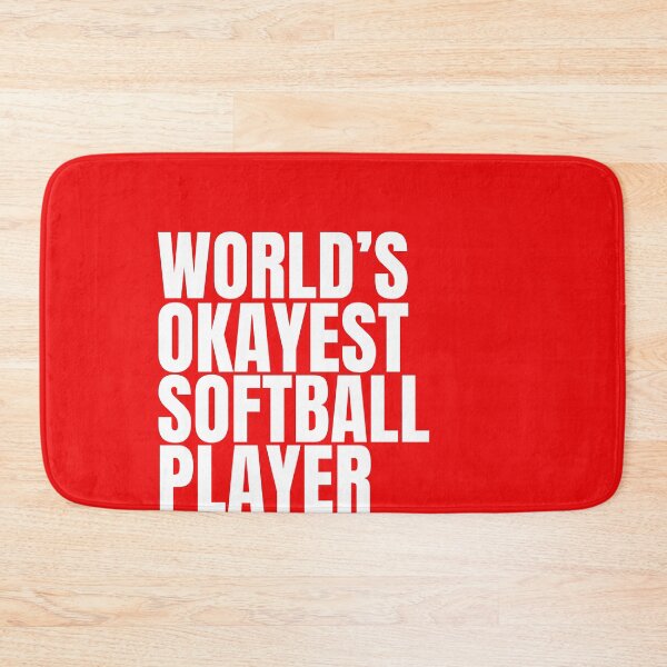 Item preview, World's Okayest Softball Player - White designed and sold by Cutsandsparks.