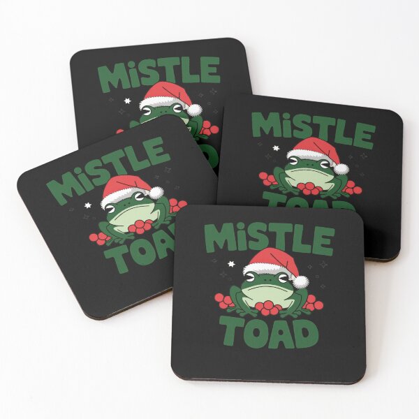 Item preview, Mistle Toad Funny Christmas Frog with Santa Hat designed and sold by Hananiah Merch.