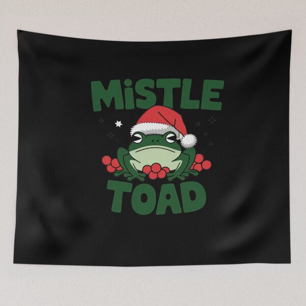 Item preview, Mistle Toad Funny Christmas Frog with Santa Hat designed and sold by Hananiah Merch.