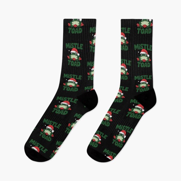 Item preview, Mistle Toad Funny Christmas Frog with Santa Hat designed and sold by Hananiah Merch.