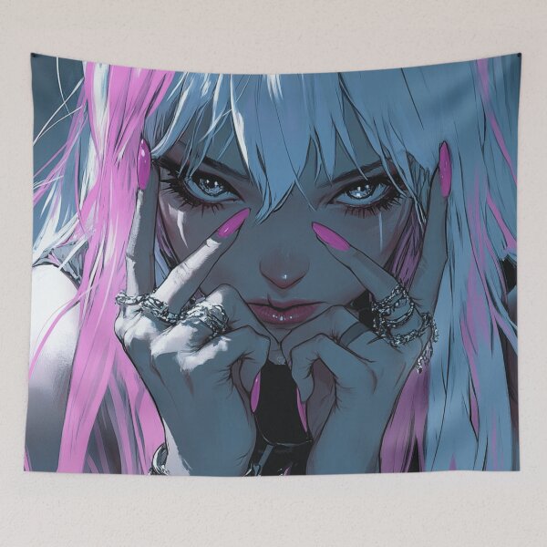 Item preview, Pink Anime Girl designed and sold by CursedbyLilith.