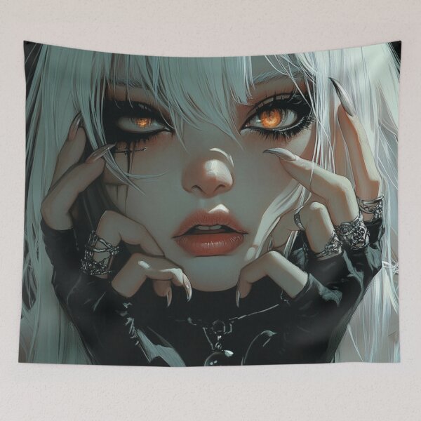 Item preview, Anime Goth Girl designed and sold by CursedbyLilith.
