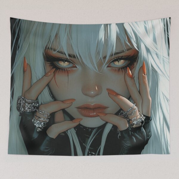Item preview, Anime Goth Girl designed and sold by CursedbyLilith.