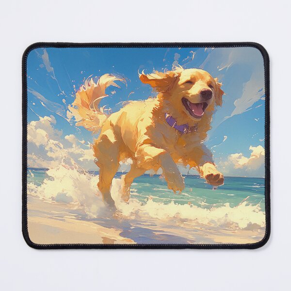 Item preview, Golden Retriever Running by the Beach designed and sold by Christian Weiss.