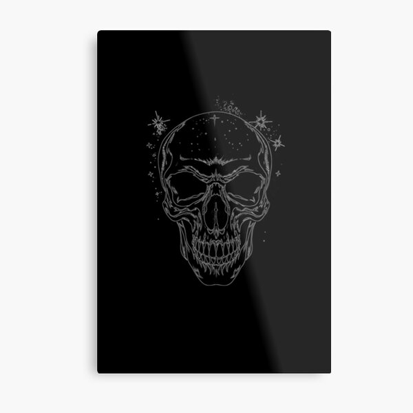 Item preview, Monochrome skull designed and sold by Animoki.