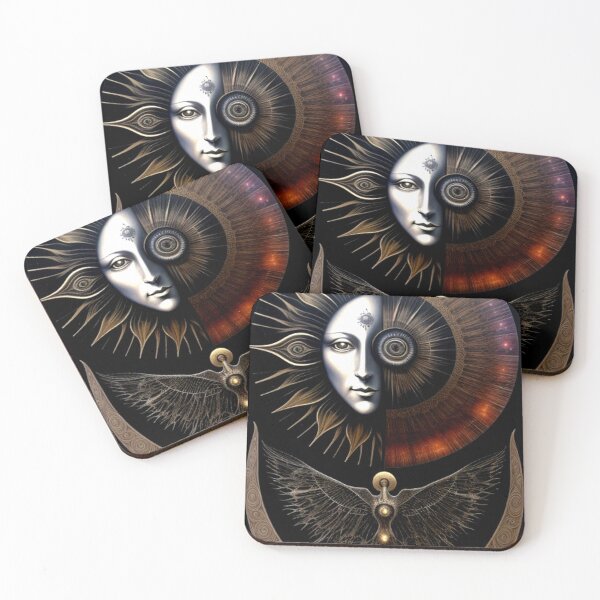Item preview, Abstract Sun Moon Art  designed and sold by TheDarkWardrobe.