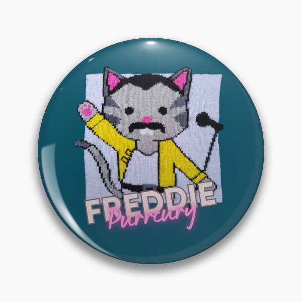 Item preview, Freddie Purrcury, Music loving Cat Rocking Out, Knit Look  designed and sold by GetKnitPun.