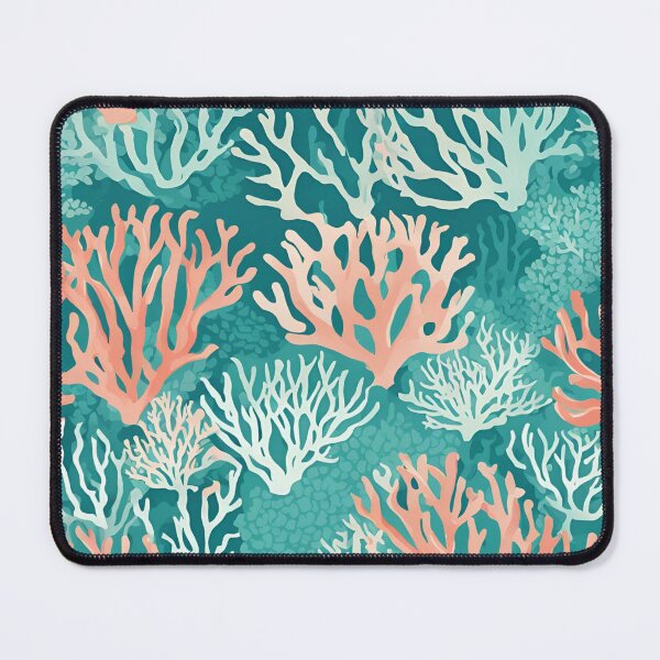 Item preview, Teal Coral Reef Beach Watercolor Nautical Art designed and sold by SeaStarAlex.