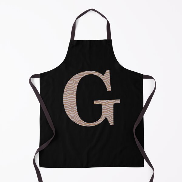 Item preview, Letter G Metallic Look Stripes Silver Gold Copper designed and sold by theartofvikki.