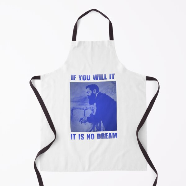 Item preview, Theodor Herzl "If you will it, it is no dream" Zionist Inspirational quote - blue designed and sold by Meirahs.