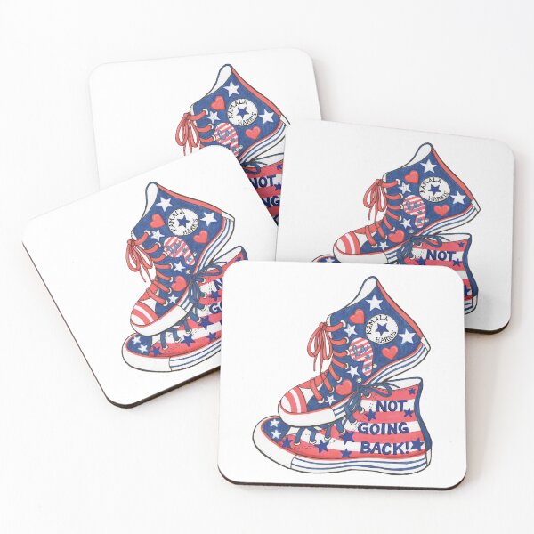 Item preview, Not Going Back Flag Chucks for Kamala Harris designed and sold by ZazzyPeacock.