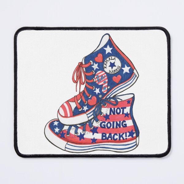 Item preview, Not Going Back Flag Chucks for Kamala Harris designed and sold by ZazzyPeacock.