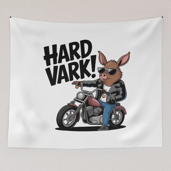 Item preview, Hard Vark! Tough Aardvark on a Motorcycle designed and sold by JPees.
