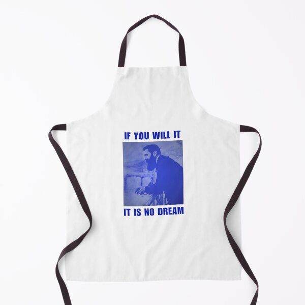 Item preview, Theodor Herzl "If you will it, it is no dream" Zionist Inspirational quote - blue designed and sold by Meirahs.