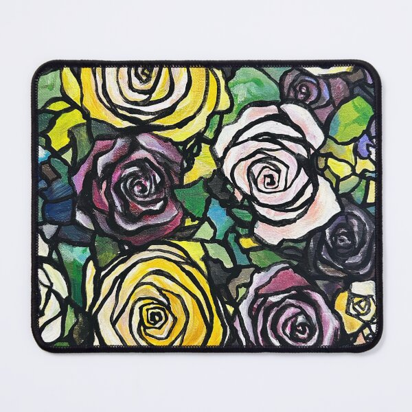 Item preview, Floral Daisy Pansy Stained Glass designed and sold by Valerie Kelley.