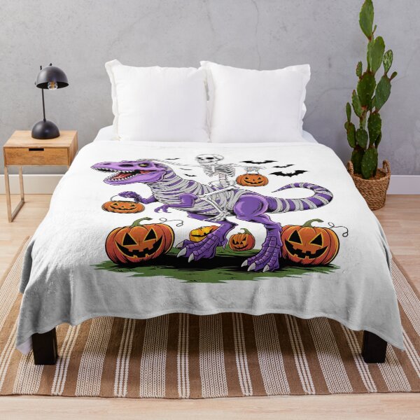 Item preview, Skeleton Riding Mummy Dinosaur T rex Halloween Funny Pumpkin designed and sold by FunnyShop4you.