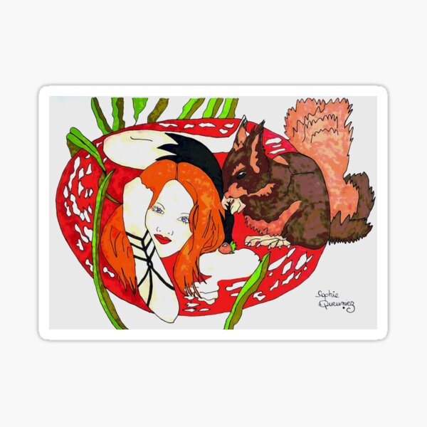 Femme Ecureuil Sticker