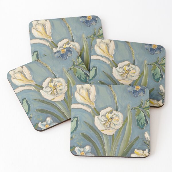Item preview, Encaustic Art Style With Narcissi, Nigella And Ivy Flowers designed and sold by pixelplaza.
