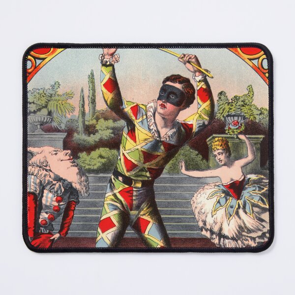 Item preview, Harlequin Ballet Scene - 1890s Commedia dell'Arte Ad designed and sold by Talia Felix.