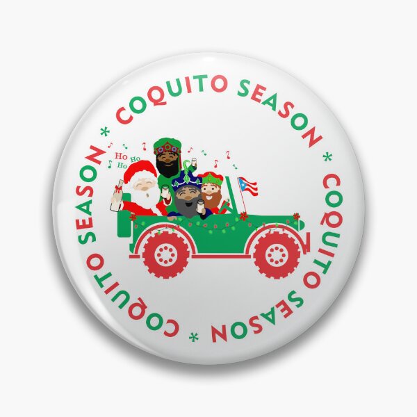 Item preview, Puerto Rico Coquito Season Santa Three Kings Red & Green Christmas Boricua Flag designed and sold by byDarling.