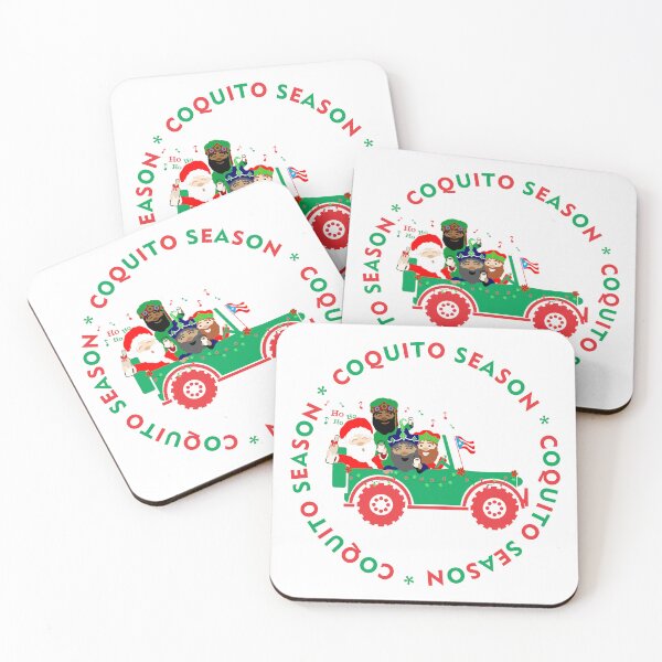 Item preview, Puerto Rico Coquito Season Santa Three Kings Red & Green Christmas Boricua Flag designed and sold by byDarling.