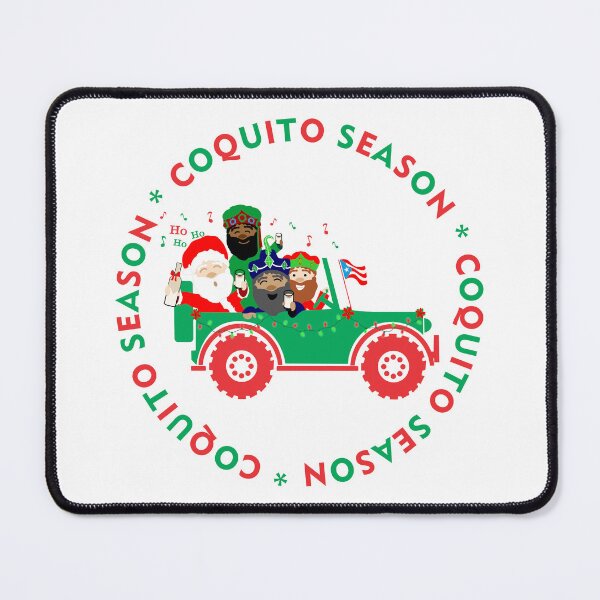 Item preview, Puerto Rico Coquito Season Santa Three Kings Red & Green Christmas Boricua Flag designed and sold by byDarling.