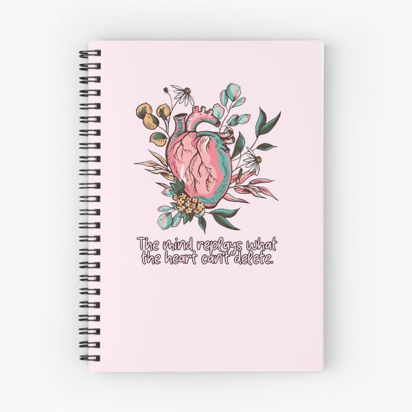 Item preview, The mind replays what the heart can't delete. #MentalHealth #SelfLove #BreakTheStigma designed and sold by Anna Halasek.