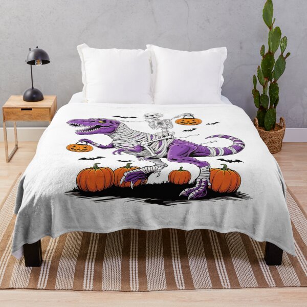Item preview, Skeleton Riding Mummy Dinosaur T rex Halloween Funny Pumpkin designed and sold by FunnyShop4you.